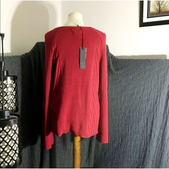 Michael Stars NWT Enjoy! Red Knit Sweater Size L - Picture 4 of 12